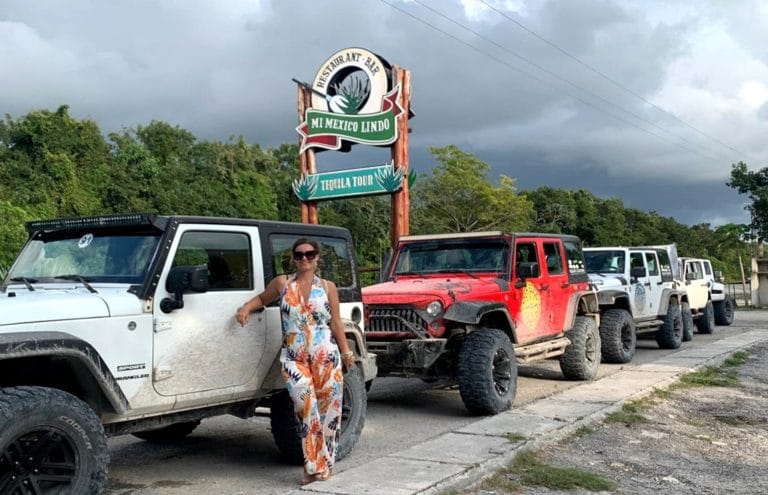 Monster jeep ride in Cozumel