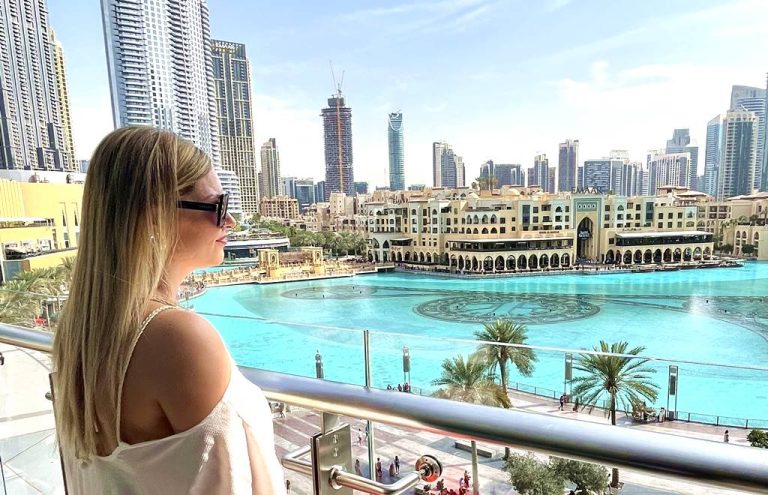 The Dubai Fountain - View from L'ETO cafe