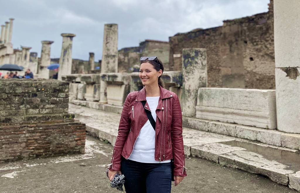 Pompeii Archaeological Ruins - the photo of me posing